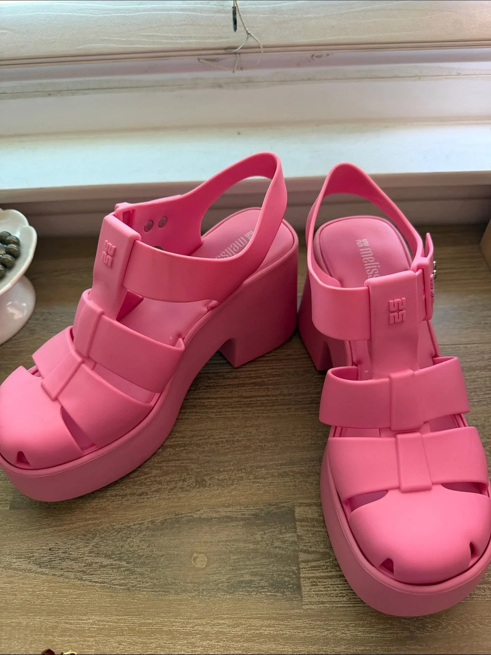 Pink Platform Jelly Sandals Melissa, Lulu Platform